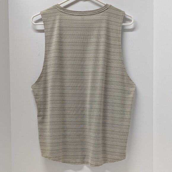 Athleta Cloudlight Striped Muscle Tank Top in Whisper Stripe Shadow Olive - Picture 4 of 14